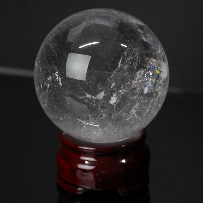 【厳選一点物 56mm】 水晶 水晶玉 【厳選 一点物】 水晶玉 球 水晶水晶玉 クォーツ 浄化 浄化用水晶 パワーストーンの画像