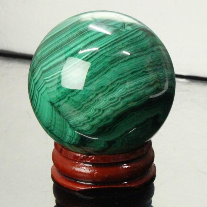 【厳選一点物 48mm】 マラカイト 丸玉 【レア 1点物】 球体 置物 水晶玉 原石  メンズ レディース 人気 おすすめ 天然 一点物の画像