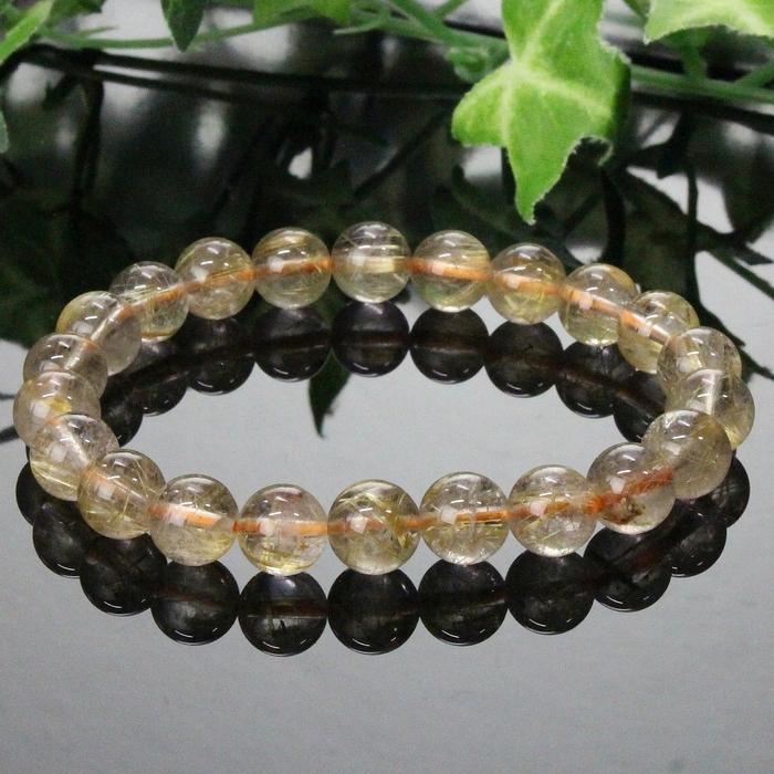 ルチルクォーツ ブレスレット 【一点物 現物】 Bracelet ブレスレット  メンズ レディース 人気 おすすめ 天然 一点物の画像