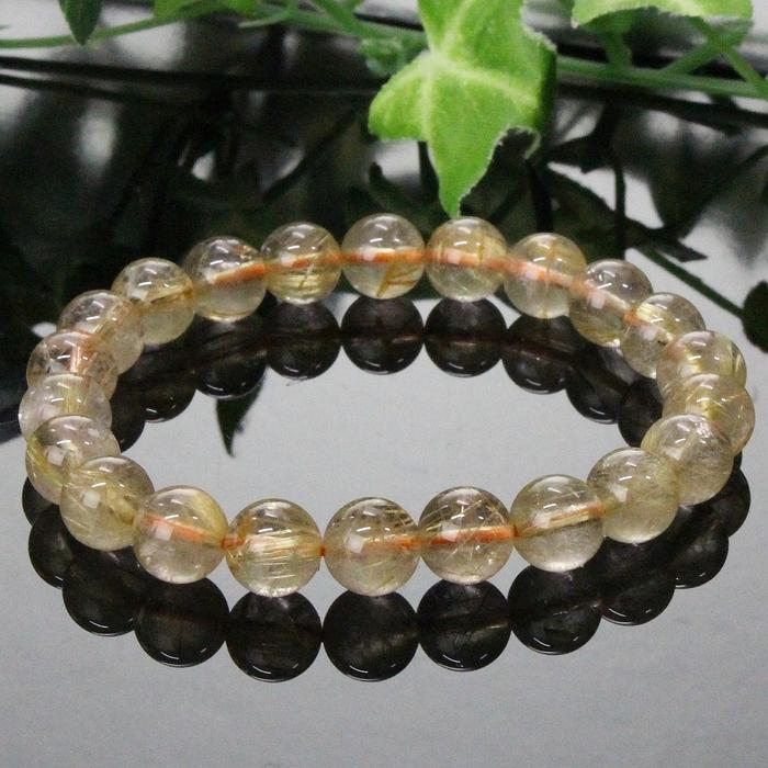 ルチルクォーツ ブレスレット 【一点物 現物】 バングル ブレスレット Bracelet ルチルクォーツブレスレット 金運 幸運 勝負運 天然 一点物の画像