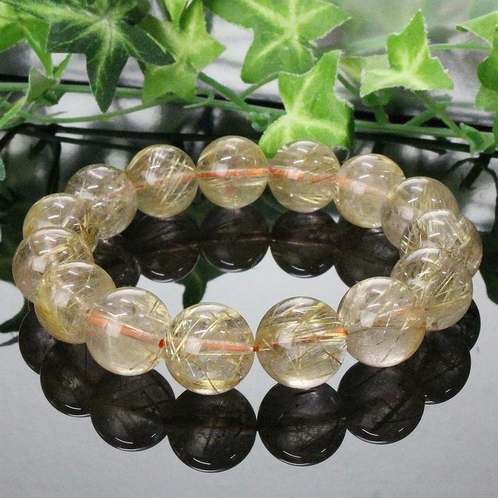 ルチルクォーツ ブレスレット  Bracelet ブレスレット ルチルクォーツブレスレット メンズ レディース 人気 おすすめ パワーストーンの画像