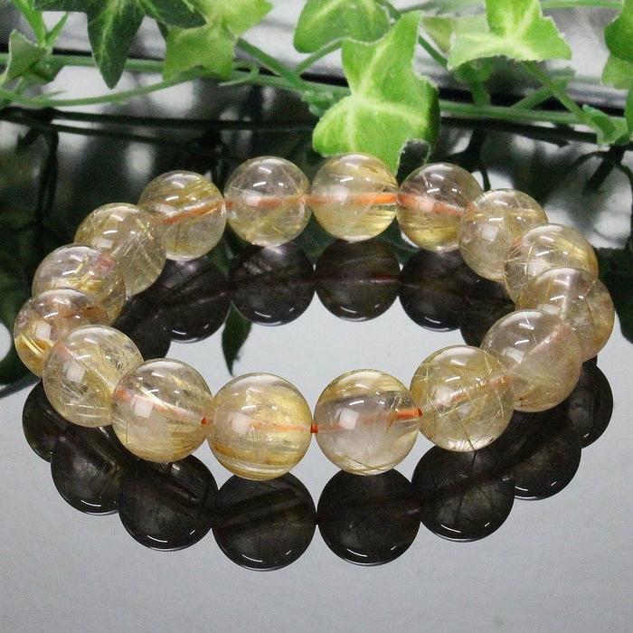 ルチルクォーツ ブレスレット  バングル ブレスレット Bracelet  メンズ レディース 人気 おすすめ 天然 一点物の画像