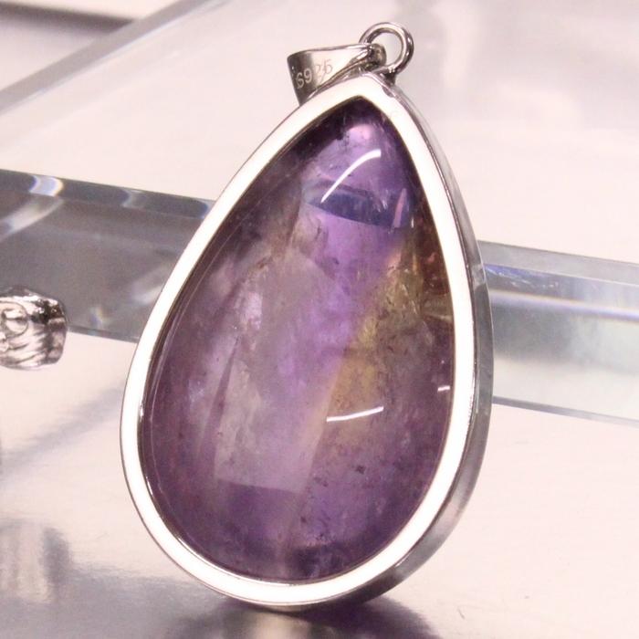 アメトリン ネックレス 【おすすめの逸品】 大粒 ペンダントトップ ネックレス アメトリンネックレス  パワーストーンの画像