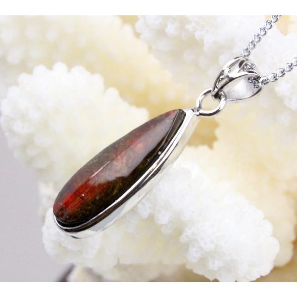 アンモライト ペンダント 化石 ammolite ネックレス Pendant 一点物 ｜メンズ レディース 海外直輸入価格で販売｜の画像