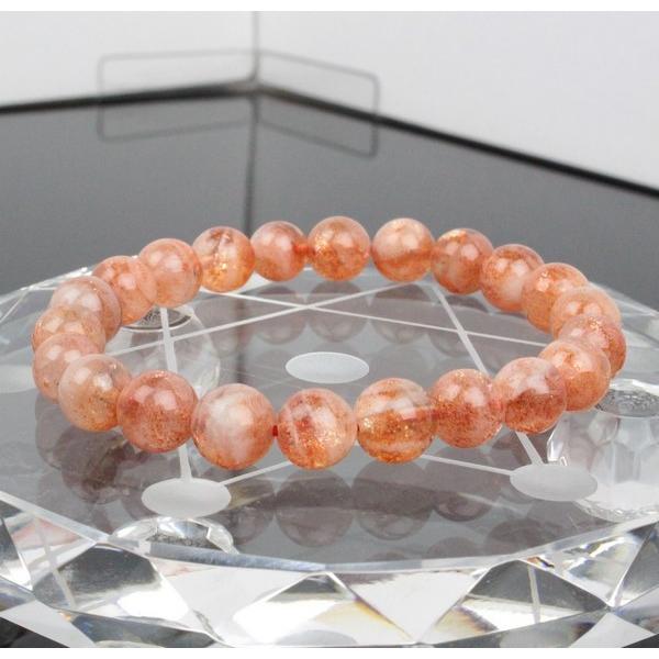 【72146】ハイグレード サンストーン5mm 54cm3連巻きブレスレット サンストーン ブレスレット 格安 STONE メンズ Bracelet レディース
