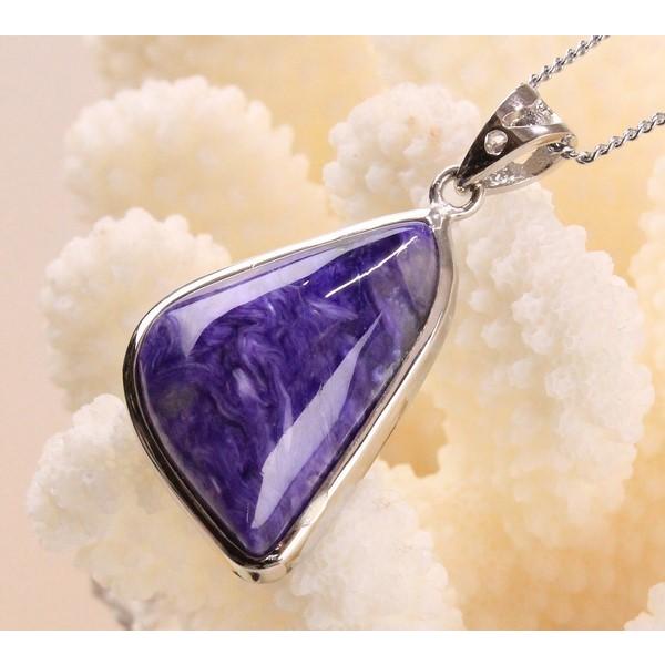 チャロアイト ペンダント ネックレス Necklace Charoite Pendant 一点物 ｜メンズ レディース 海外直輸入価格で販売｜｜lulu-house｜02