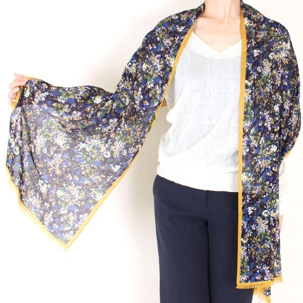 コテラック acoteアコテ　ネイビー花柄ストール | Cotelac | 03