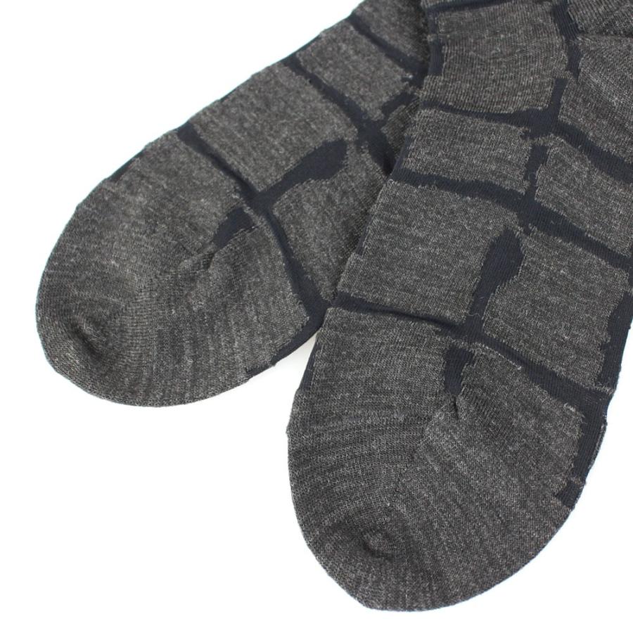センソユニコ　芽風 ブロック柄靴下 | Sensounico | 03
