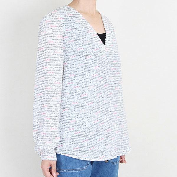 MARCCAIN　コード柄オーバーブラウス 