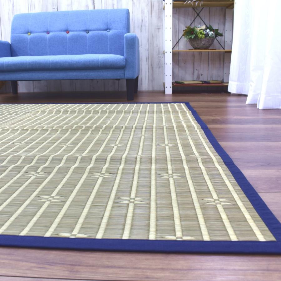 新品＊純国産 ＊い草花ござカーペット＊江戸間２帖１７４×１７４センチ＊両面使用可 イケヒコ ござ 純国産 い草花ござカーペット 京刺子 江戸間2畳