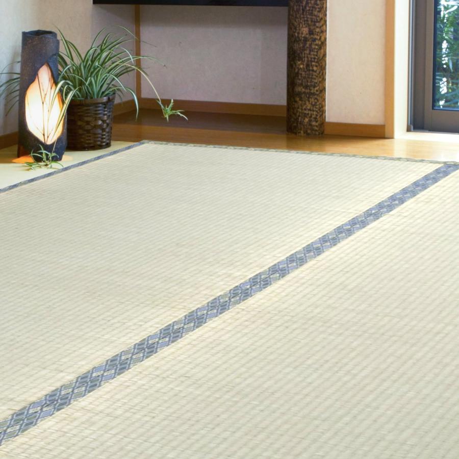 上敷き い草 本間 8畳 （信濃) (382×382cm) ござ 引目織り い草