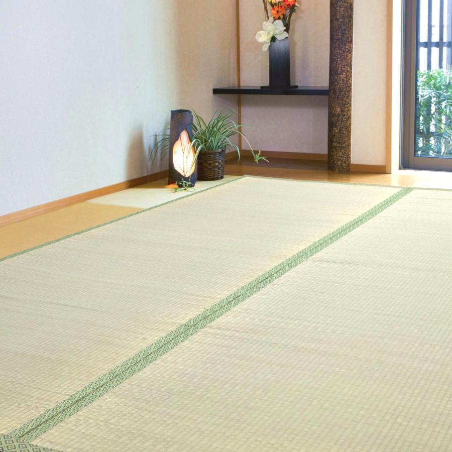 上敷き い草 本間 8畳 （瀬戸) (382×382cm) ござ 安い い草カーペット