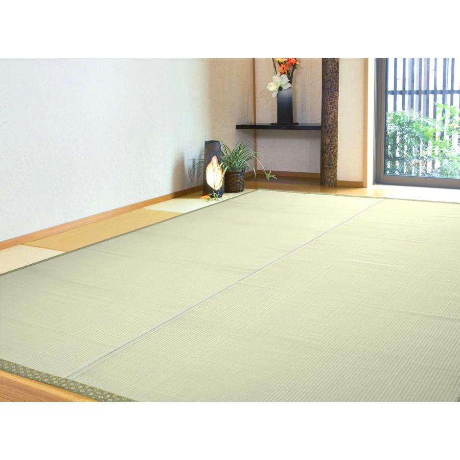 い草風カーペット 8畳 江戸間 352×352cm （渚） 洗える 上敷き PPラグ ござ 防炎 8帖 すべりにくい｜lulube｜07