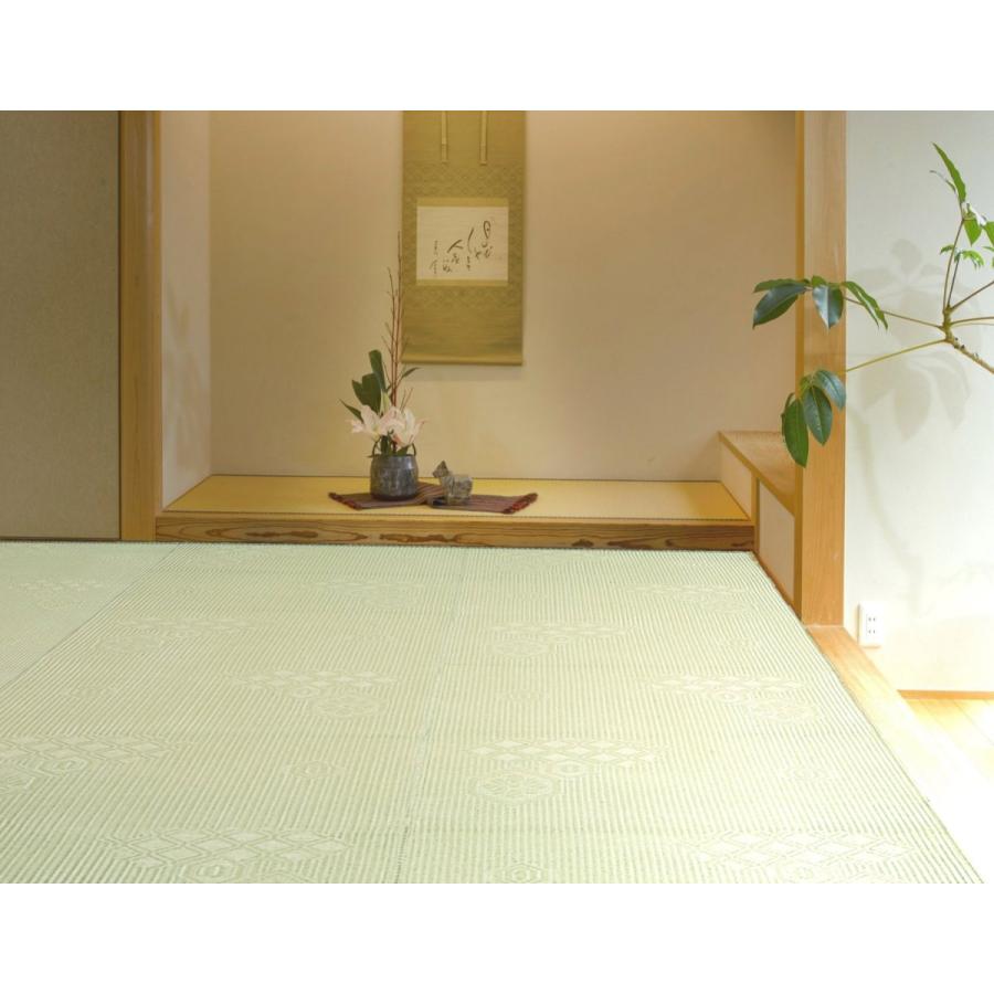 い草風カーペット 8畳 国産 本間 382×382cm (大正亀甲) 洗える い草風カーペット 8畳 国産 本間 382×382cm (大正亀甲) 洗える