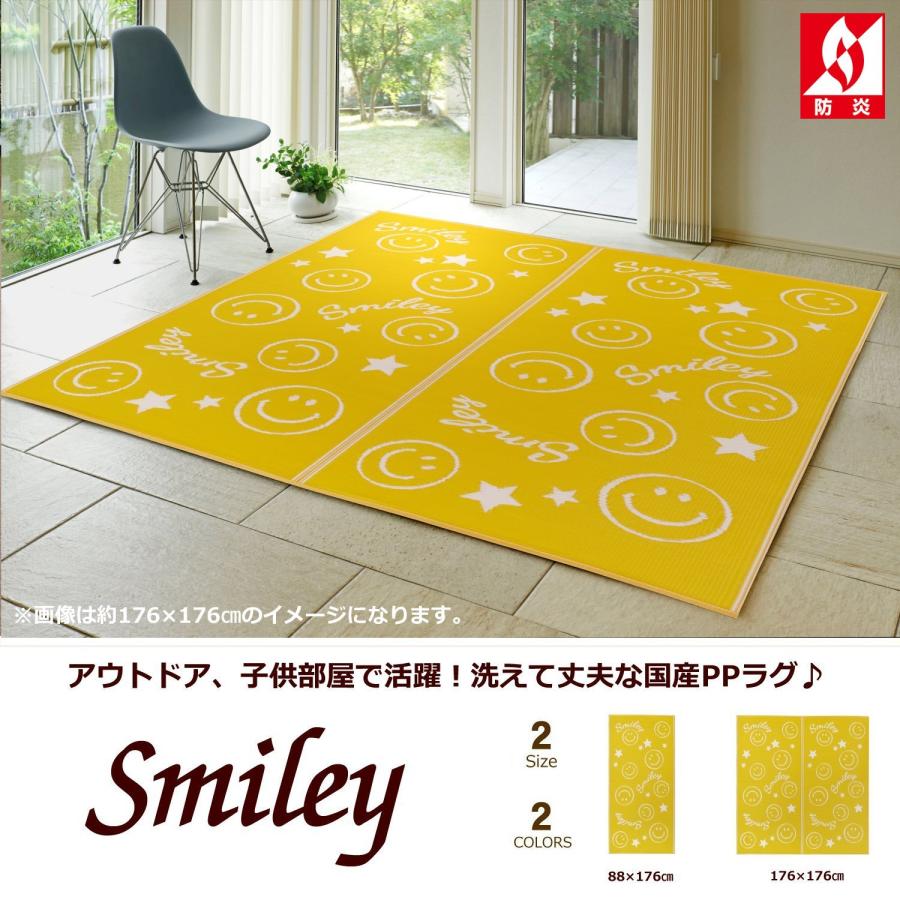 晴ハレ♡ 洗えるラグ い草風ラグ PPラグ レジャーシート 洗える い草風 PPラグ 2畳 国産 約176×176cm 子供部屋 幼稚園 保育園