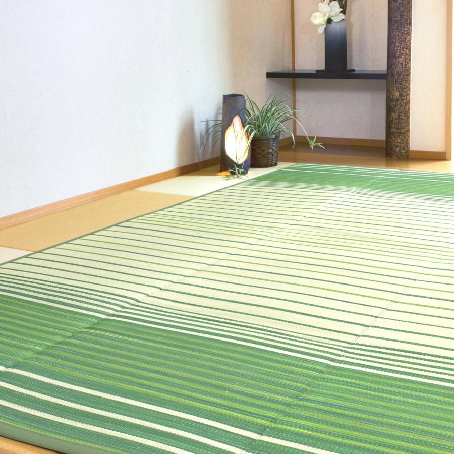 い草ラグ 3畳 180×230cm （葉山） 厚手 ブルー グリーン ふっくら