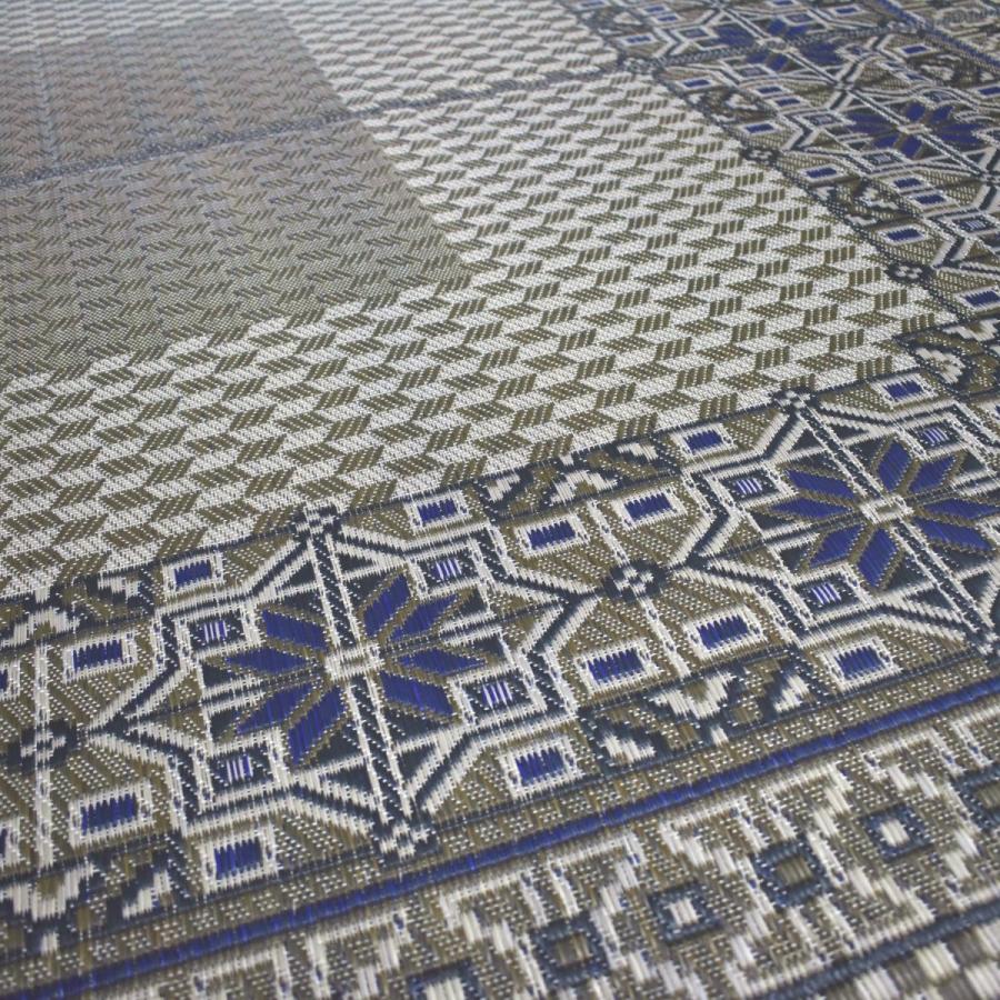 い草ラグ 2畳 国産 191&times;191cm （シガールBR） シンプル モダン ブラウン 和柄 本袋三重織 カーペット 夏用 夏ラグ ラグ ラグマット