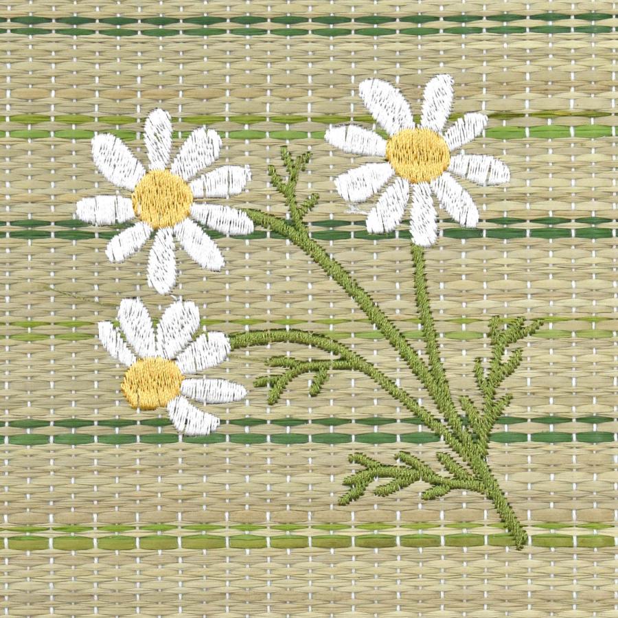 い草 座布団 50×50cm 4枚組 セット クッション ワンポイント 刺繍