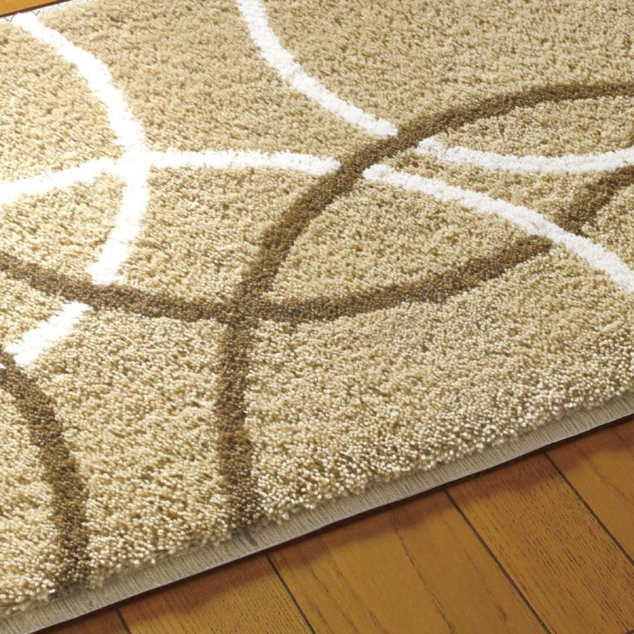 玄関マット 国産 45×75cm （ヌフ） 洗える ベージュ フック織り マット 滑り止め加工 ふかふか 屋内 日本製｜lulube｜02