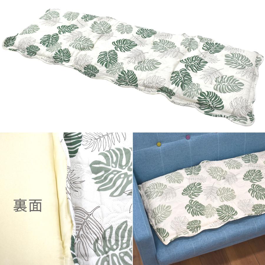 シートクッション ロング 40×120cm （N-M） 花柄 リーフ柄