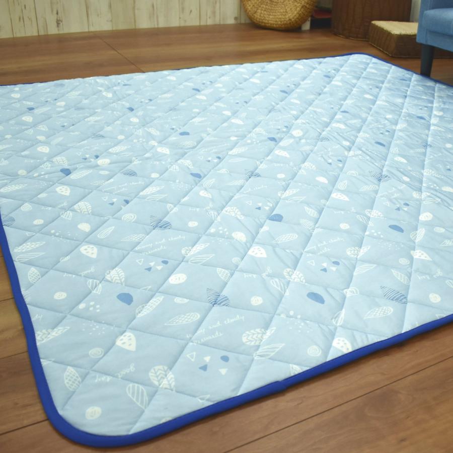 ラグ 接触冷感 キルト 約180×230cmかわいい ひんやり グリーン 3畳 冷感ラグ 3畳 180×230cm （キルトタイプ） 夏用 接触冷感 キルト