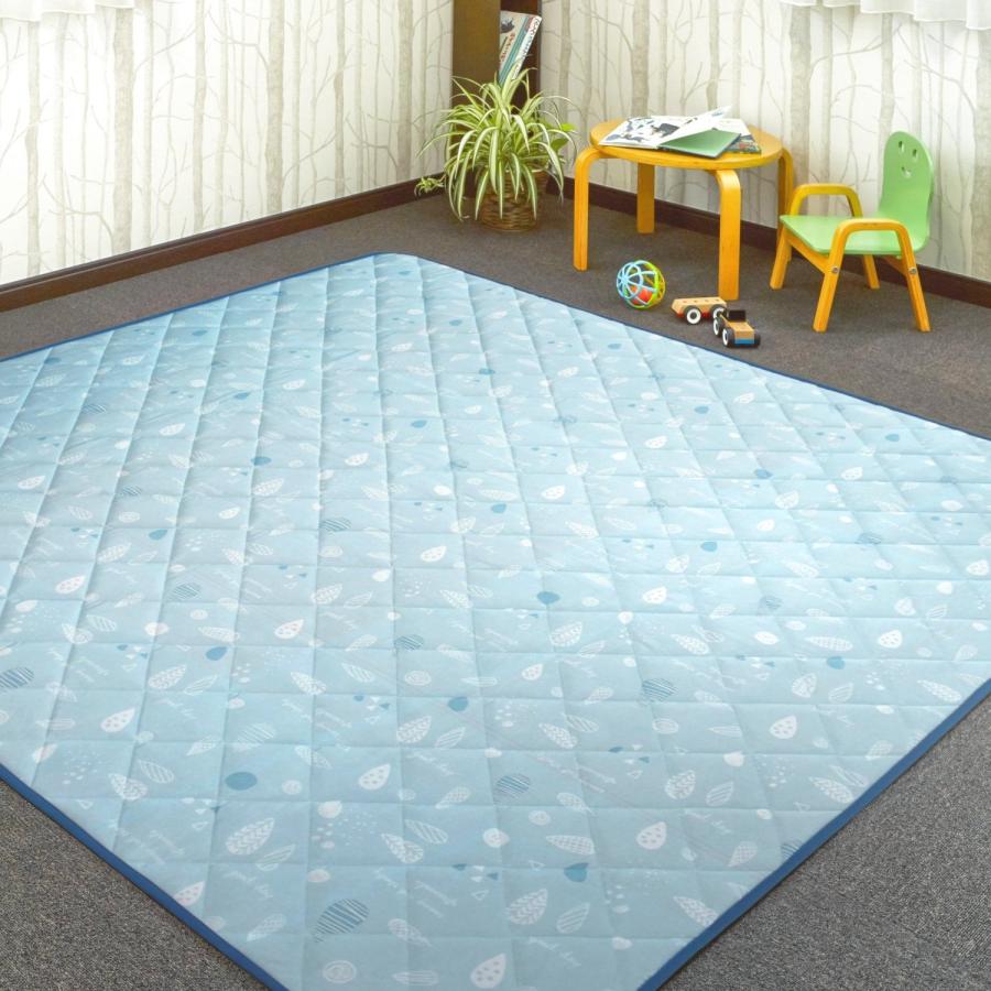 ラグ 接触冷感 キルト 約180×230cmかわいい ひんやり グリーン 3畳 冷感ラグ 3畳 180×230cm （キルトタイプ） 夏用 接触冷感 キルト