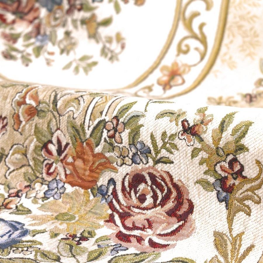 ラグ 大きめ 230×230cm （パレスBE） アンティーク ベージュ 花