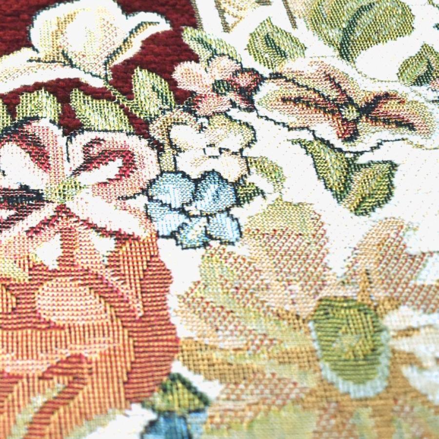 ラグ 3畳 200×250cm （パレスWI） アンティーク レッド 花柄