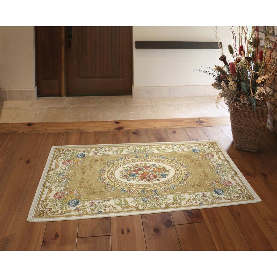 玄関マット 屋内 70×120 （パレス） 洗える 大きめ アンティーク