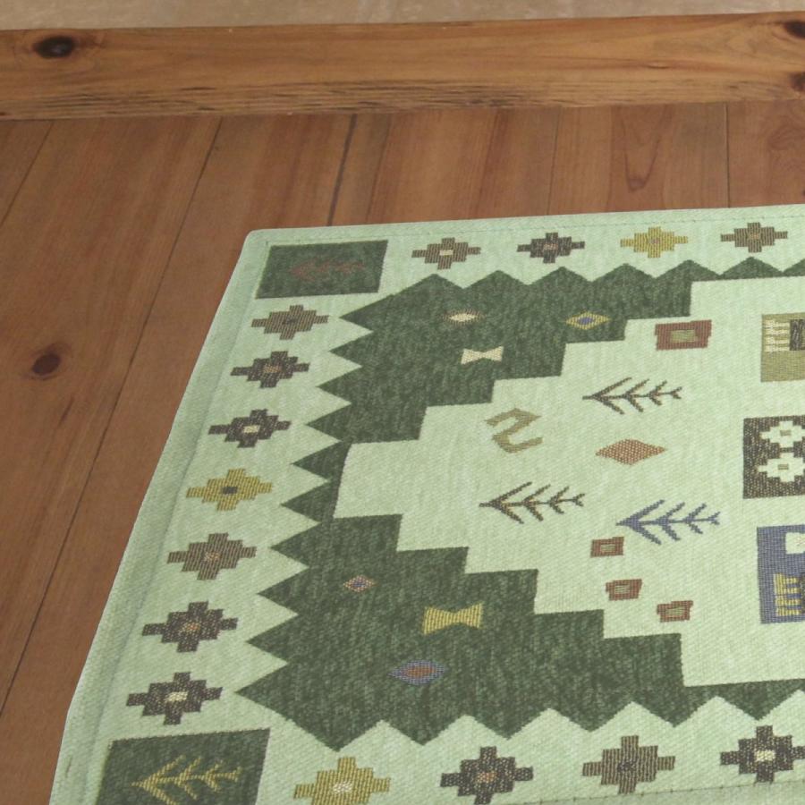 玄関マット 屋内 50×80cm （ドルフGN） 洗える ギャベ柄 かわいい 