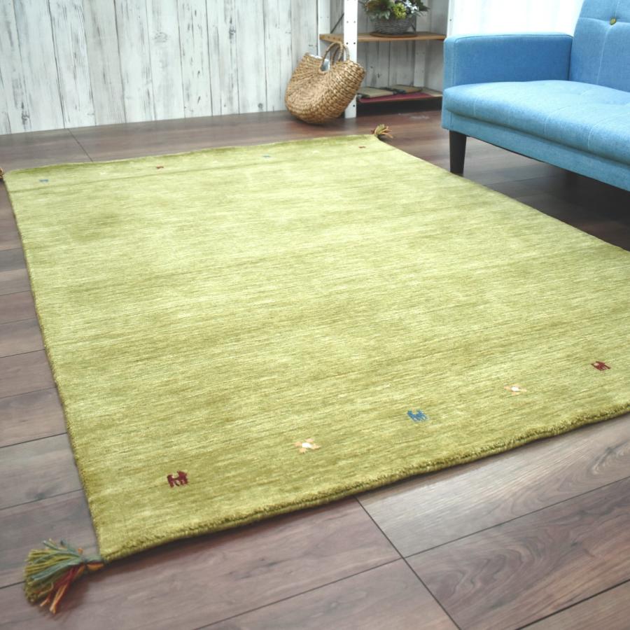 ギャッベ ラグ 90×150cm (インドギャッベ S-010) ギャベ 絨毯 手織り