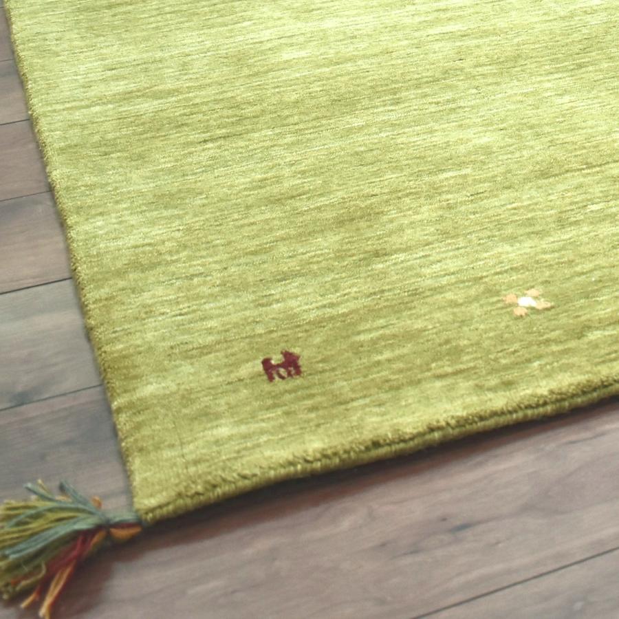 ギャッベ ラグ 90×150cm (インドギャッベ S-010) ギャベ 絨毯 手織り