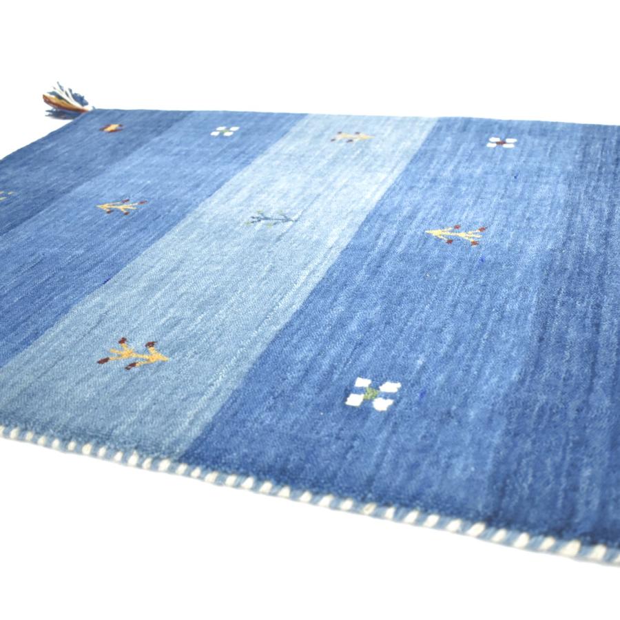 玄関マット 90×150 (インドギャッベ) 屋内 ウール100％ シンプル