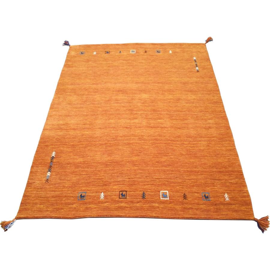 ギャッベ ラグ 200×250cm (インドギャッベ S-008) ギャベ 絨毯 手織り