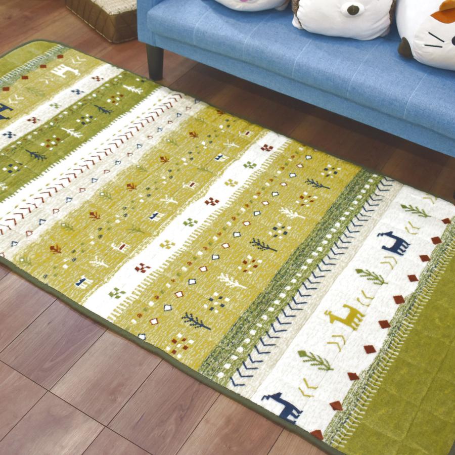 ラグ カーペット 洗える 1畳 90×180 キルト 蓄熱 ホットカーペット