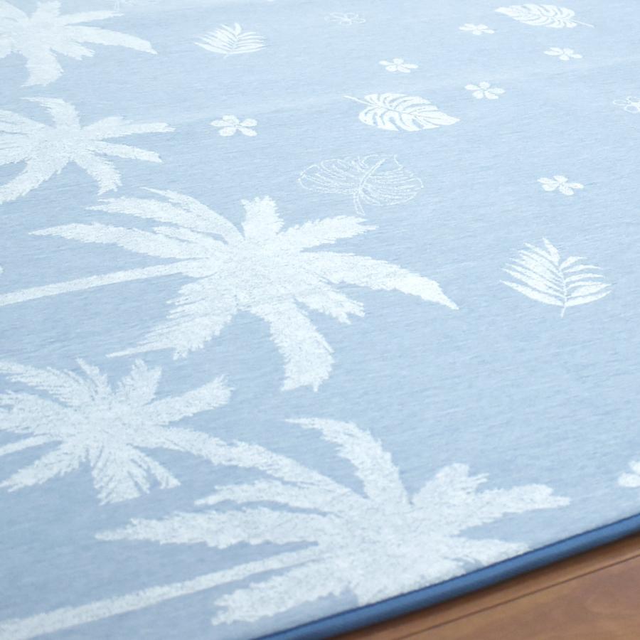 冷感ラグ 2畳 180×180cm （パイルジャガード） 厚手 接触冷感 すべり