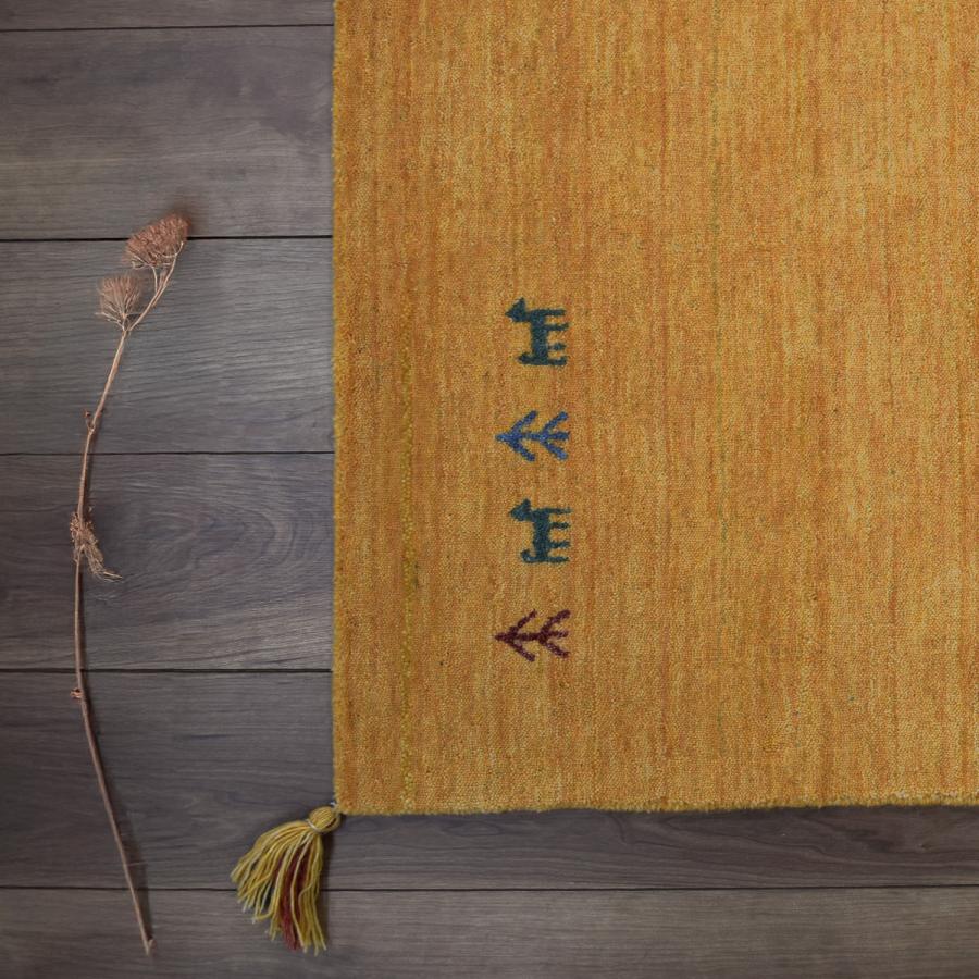 ギャベ ギャッベ マット 玄関マット 60×90cm インド ウール100％ ラグ