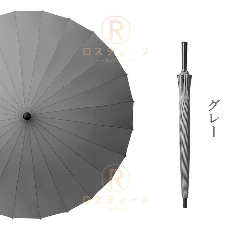 傘 長傘 雨傘 大きい 晴雨兼用 完全遮光 遮熱 24本骨 耐強風 おしゃれ 3人可能 丈夫 uvカッド 革製持ち手 撥水加工 ビジネスマン 通勤 メンズ レディース｜lulucherish｜02