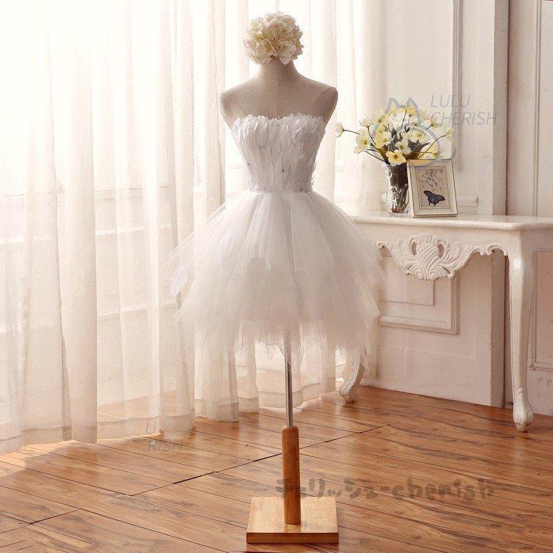 人気商品ランキング 演奏会 ミニドレス 結婚式 ウエディングミニドレス 安い 白 ミニドレス セミオーダー パーティードレス 卒業式 コンサート ミニドレス 花嫁 発表会 エンパイアライン 初期不良の場合のみ対応致します 受付期間は商品到着から7日以内とさせて頂きます