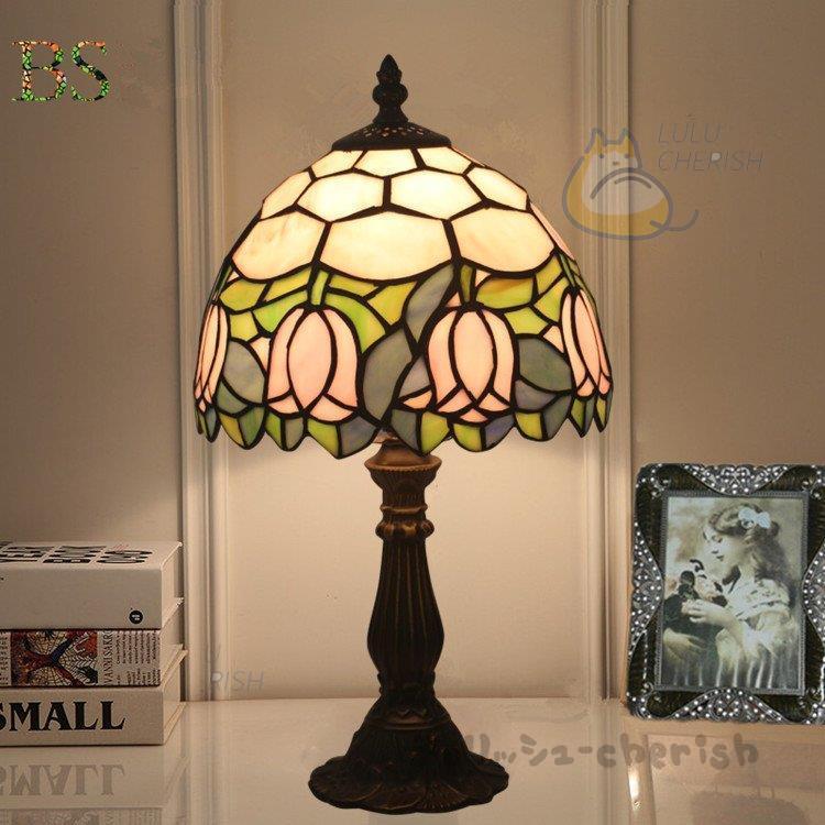 テーブルランプ 極上 卓上ライト 北欧 豪華 ステンドグラス アンティーク Led 寝室 工芸品 花柄 ガラス工芸 レトロ インテリアランプ 卒業式 Www Inmera Com Ec