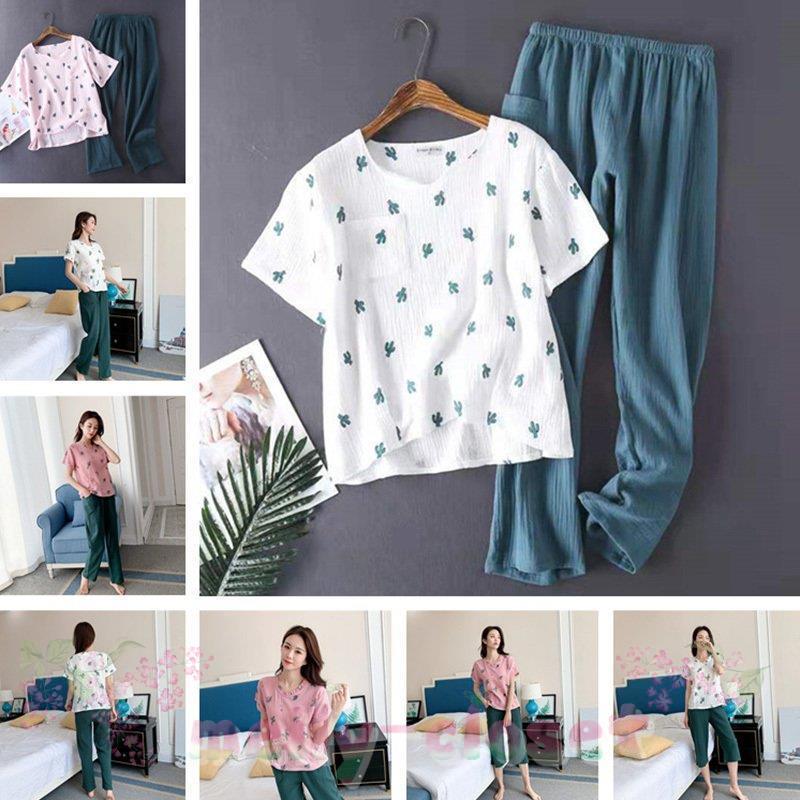 レディースファッション 反物 浴衣 2重ガーゼパジャマ レディース かわいい 半袖長袖サボテン柄 ルームウェア レディース やわらか 部屋着 セットアップ レディースルームウェア寝巻き 卒業式 Lmosbq7ccs Www Boulevardrestaurants Com