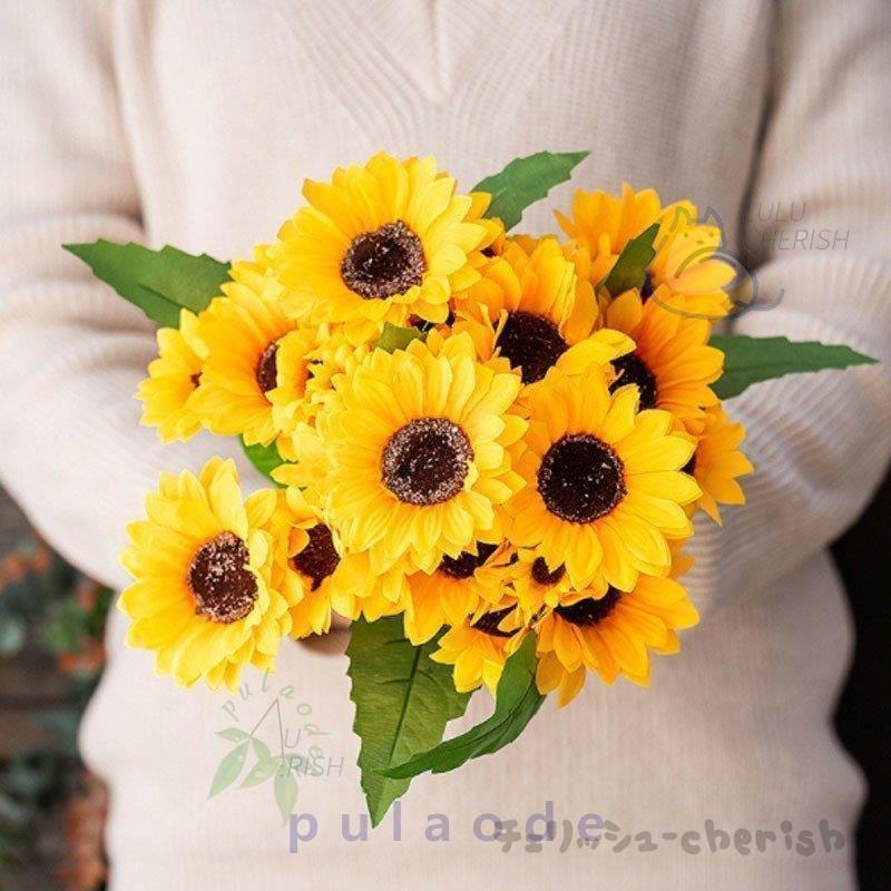 79 Off 造花 インテリア ひまわり 向日葵 1本 花 フラワー 花飾り ブーケ コサージュ リビング ガーデニング アートフラワー 寝室 装飾 飾り ギフト 誕生日 卒業式 Babylonrooftop Com Au