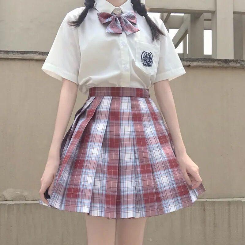 プリーツスカート スクール 制服 スカート 発表会 女子 高校生 ショット丈 スカート ミニ丈 裏地 ファスナー付 チェック柄 制服 ハイウエスト｜lulucherish｜19