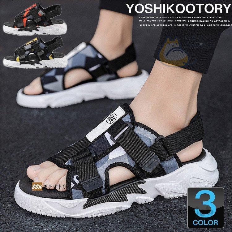 厚底サンダル メンズ サンダル 夏 サマー ビーチサンダル アウトドア メンズシューズ お兄系 父の日 21 スノーブーツ 色 黒 オレンジ Ilgaimportadora Com