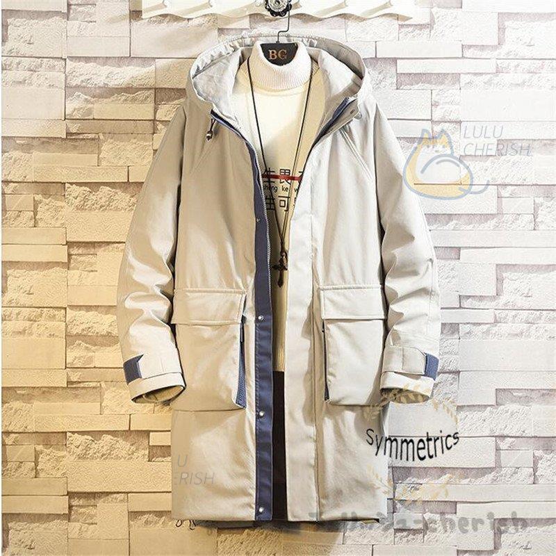 低価格 ダウンコートメンズ 厚手コート 紳士服 フード付き アウター 配色 ロングコート アウトドア 撥水 防風 厚手 秋冬 40代 30代 代 中綿コート サイズ M Binghamtonhots Com
