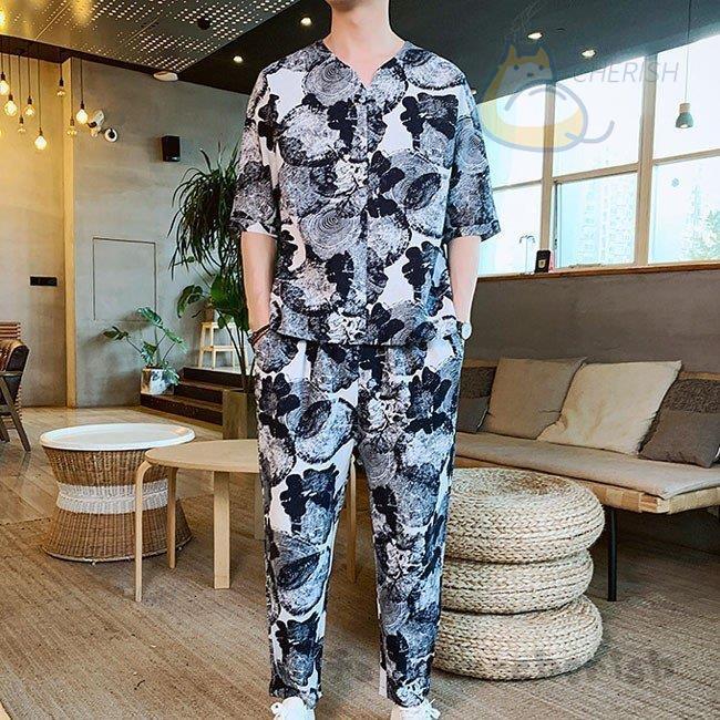 格安販売の 春夏 大きいサイズ ボトムス Tシャツ メンズ セットアップ セットアップ 上下セット チャイナ風 ルームウェア 半袖 5xl 4xl 3xl 2xl Xl L M メンズ ジャージ スウェット上下セット カラー 写真色 Acte Paris Org