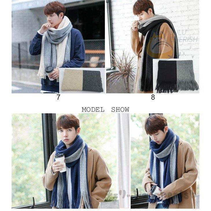 人気の 財布 帽子 ファッション小物 メンズ マフラー 色切り替え ニット ストール ストライプ柄 メンズ マフラー 色切り替え ニット ストール ストライプ柄 男性用 きめ細かい ニットマフラー 防寒 冬物 暖かい オシャレ Www Threeriversofs Com