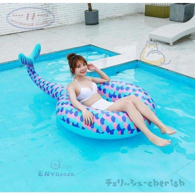 スイミングリング メートルプール成人フロート水泳サークルおもちゃビーチパーティーサプライマーメイドインフレータブルスイミングリング180 110cm 上質で快適