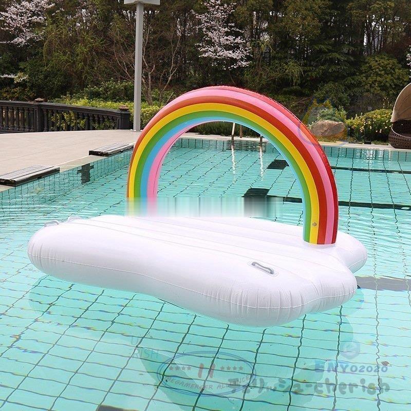 激安の 浮き輪 ビッグフロート 大人 虹 レインボー うきわ 浮輪 インスタ映え 可愛い おしゃれ エアーマット 水遊び 海水浴 ビーチ ビッグサイズ 巨大 2 145cm 在庫一掃 Turningheadskennel Com