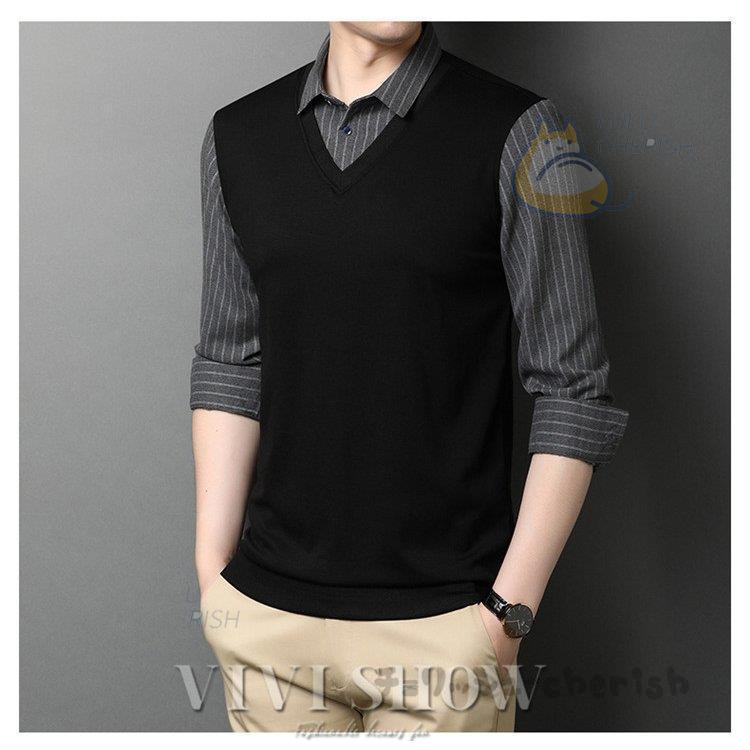 素晴らしい ニットベスト 卒業式 重ね着風 シンプル 通勤 メンズジレ 秋 無地 メンズベスト 学院風 Vネック トップス シャツ ジレベスト ベスト メンズ 長袖 サイズ L Harrisartscenter Com